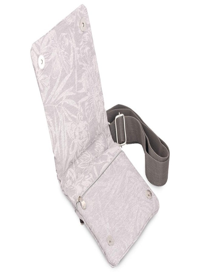 Walletsnbags Twin Side waxedcanvas Floral Print Travel Pouch/Sling Bag (Grey) - Image 5